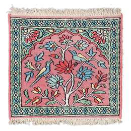 Kashmir silk 46x44cm Oriental Silk Rug