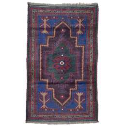Beluch 133 x 83 cm Wool Afghan Rug