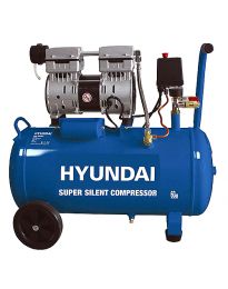 Αεροσυμπιεστής 50 λίτρα HYUNDAI oil free χαμηλού θορύβου μονομπλόκ H 5010 LS - 1,5 hp (230 Volt)
